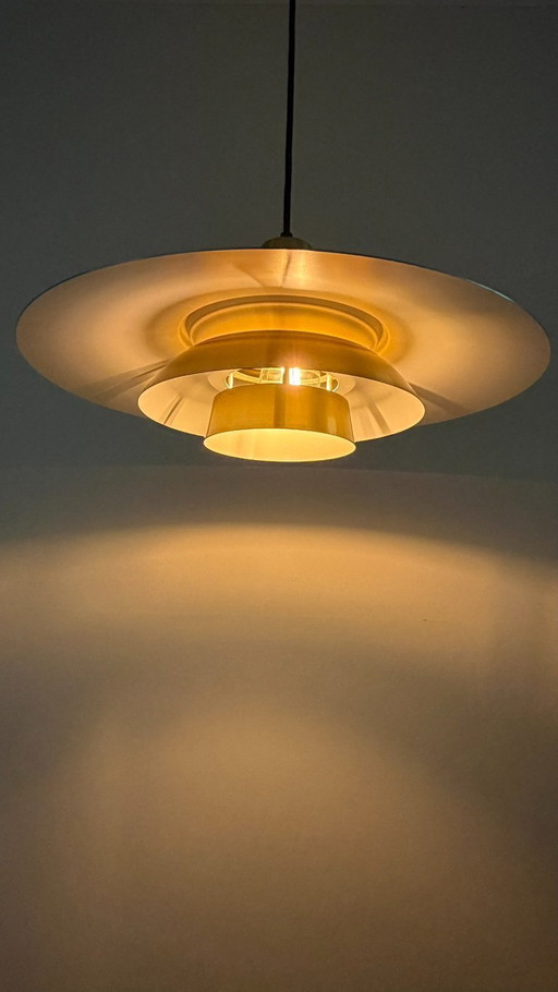 Vintage superlichte brutalistische lamp uit de jaren 70 - David Mogensen