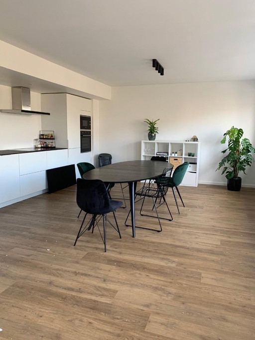 Dan-Form Black Oval Diner or Office Table by Morten Georgsen with 4 Chairs