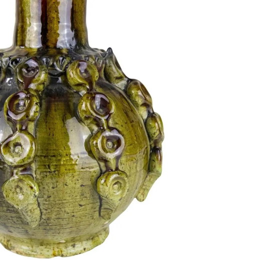 Authentische Tamegroute Keramikvase – Marokkanisches Kunsthandwerk Grün glasiert 50cm – Vasen, Porzellan (photo 5 of 6)