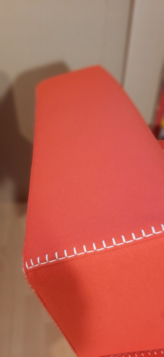 Image 1 of Cassina 2 Poltrona 637 Utrecht Nuova Mai Usata Lampo Rosso Lana 13L