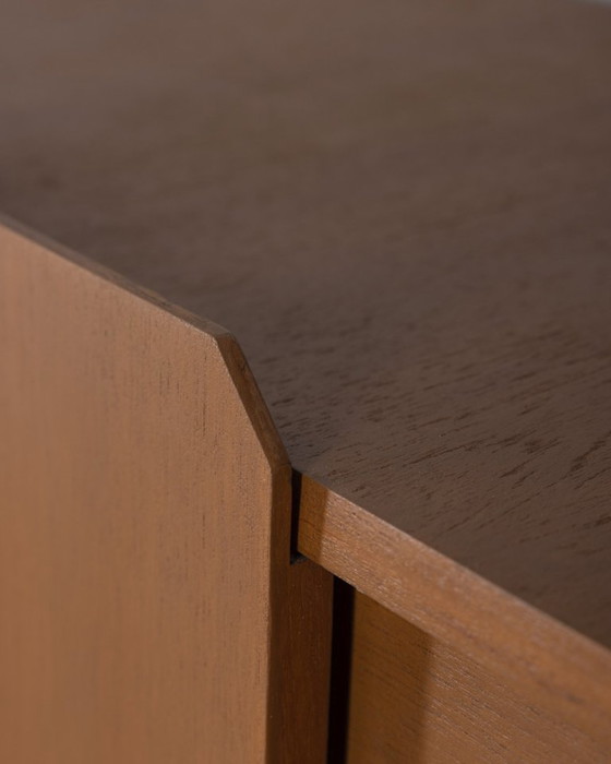 Image 1 of Grand buffet vintage des années 60 en teck et laiton, design italien