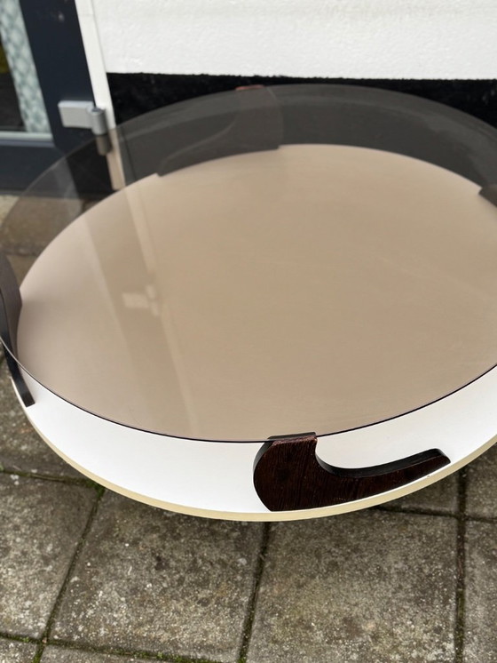 Image 1 of Mesa de cristal ahumado de la era espacial