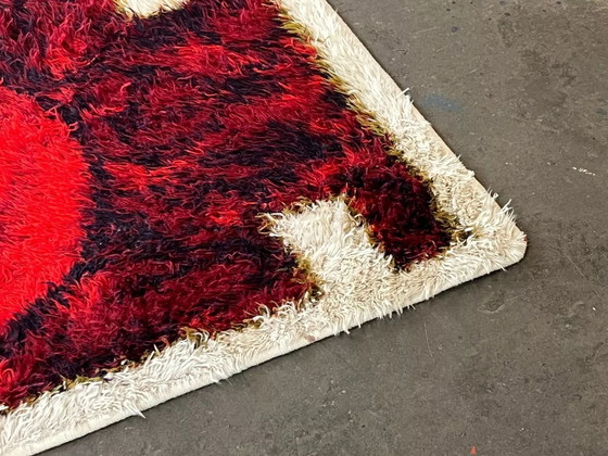 Image 1 of Tapis de passage des années 60 70 Carpet Rug Space Age by Hojer Eksport Danemark Design