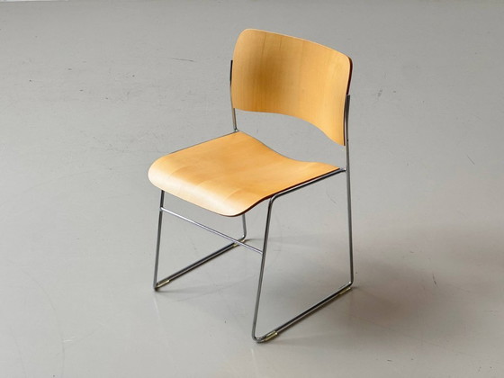 Image 1 of Set di 8 sedie disegnate da David Rowland per HOWE, modello 40/4, Danimarca.