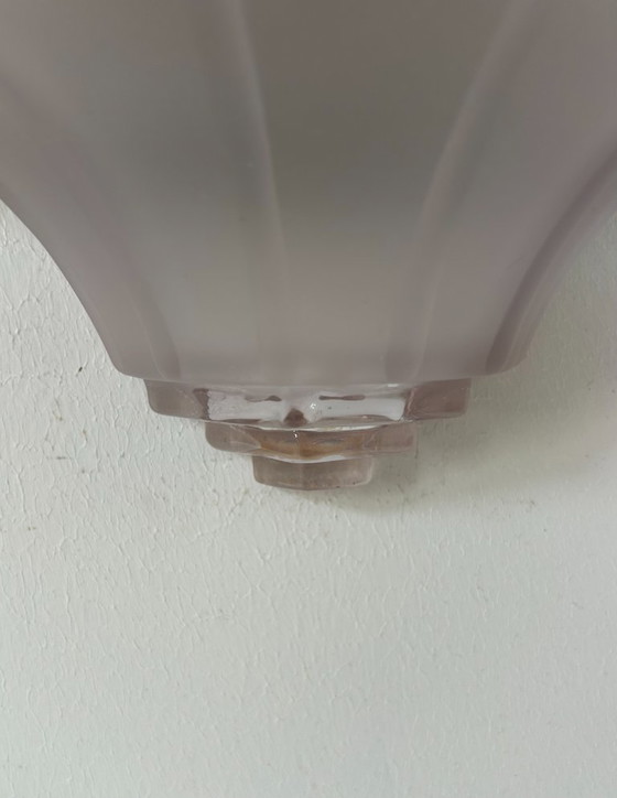 Image 1 of Coppia di applique in vetro e ottone, Francia, 1960