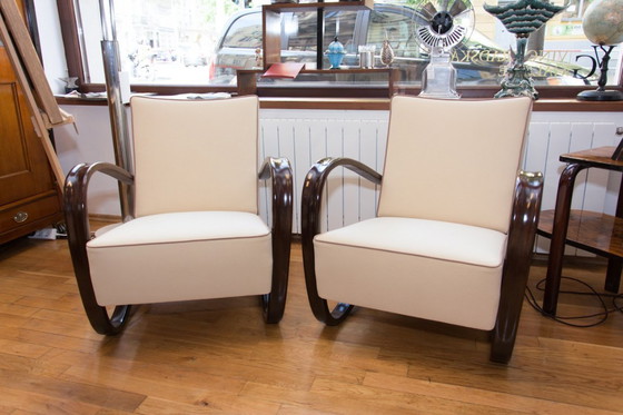 Image 1 of Coppia di poltrone lounge H-269 di Jindrich Halabala per UP ZAVODY, anni '30