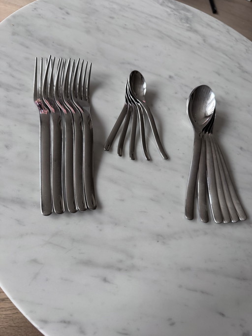 Christofle TÉNÈRE stainless steel cutlery set – 16 pcs (discontinued pattern)