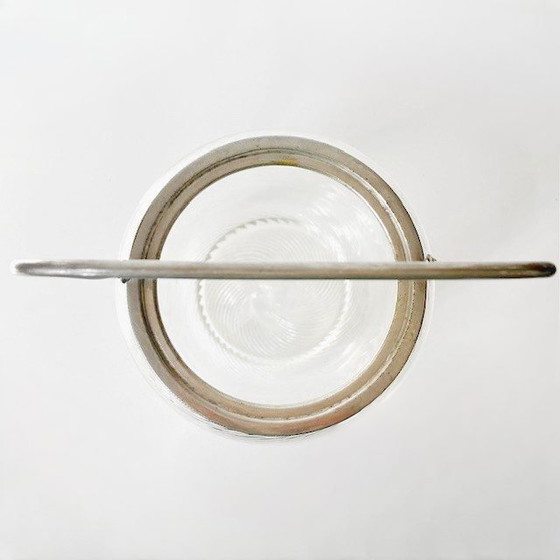 Image 1 of Seau à glace vintage Fries wire glass chrome 1960s
