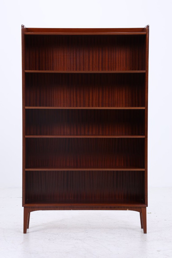 Image 1 of Vintage Bibliothèque en acajou | Mid Century Etagère | 60's Rétro Rangement en bois #09-01