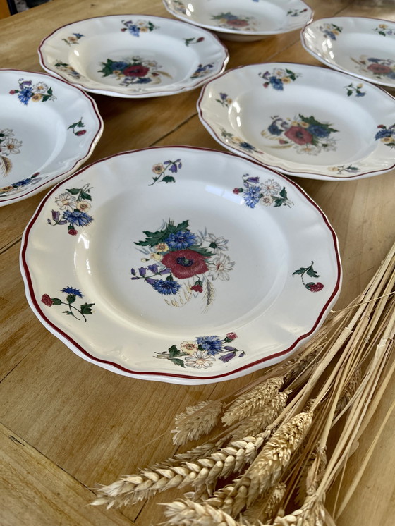 Image 1 of Set of 6 Sarreguemines plates