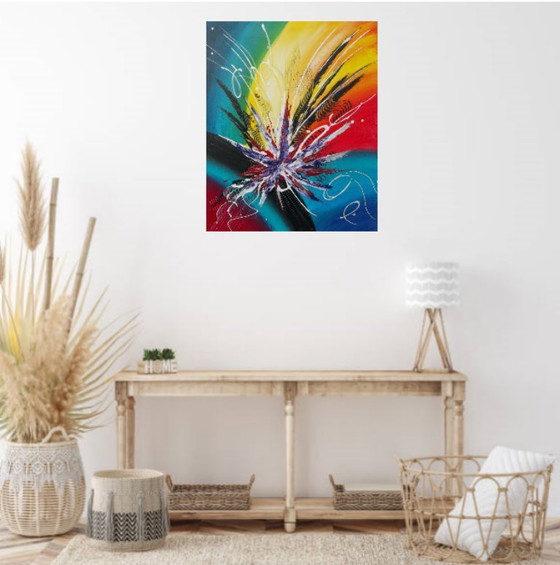 Image 1 of „Vesuv IV“ – Abstraktes Gemälde, signiert 2Luss'Art