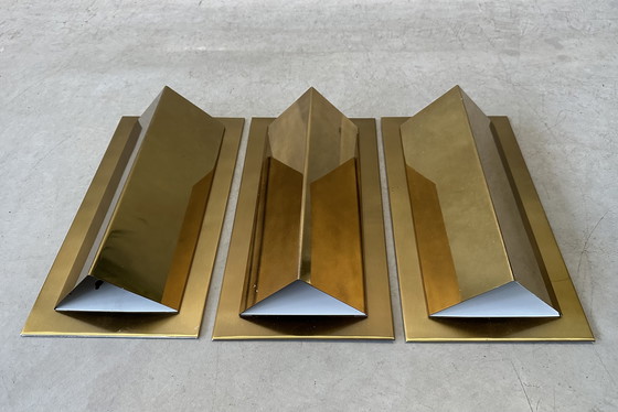 Image 1 of 3x lampade da parete vintage - ottone - LIRO