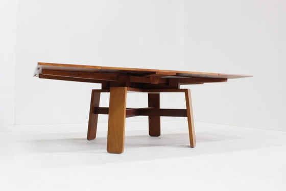 Image 1 of Vintage Italian extendable dining table by Silvio Coppola for Bernini 1960s
