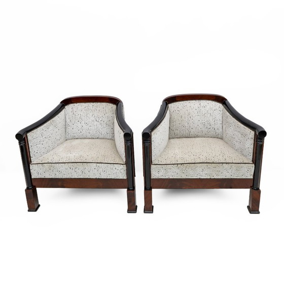 Image 1 of Fauteuils et canapé en acajou Biedermeier du XIXe siècle, Vienne, 1840