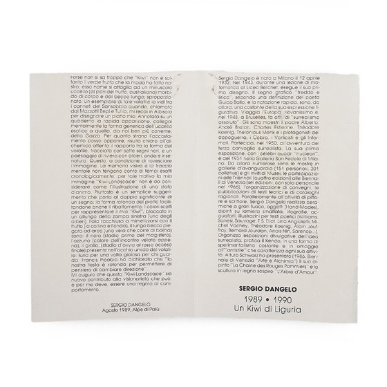 Image 1 of Sergio Dangelo, piatto in ceramica “Kiwi Landscape” per Mazzotti Albisola, anni '80