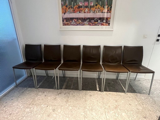 6x Zanotta Lia chairs - Roberto Barbieri 1999