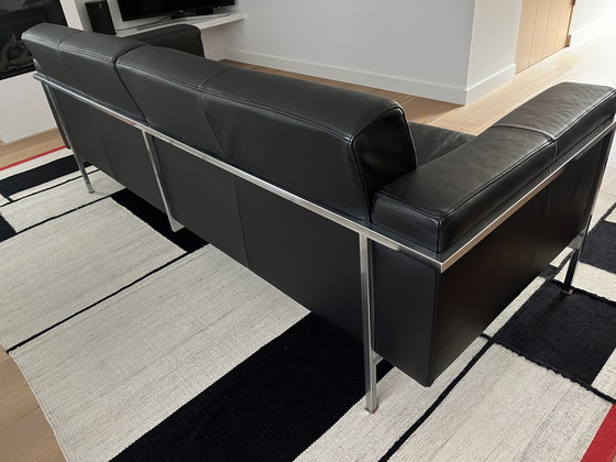 Image 1 of Harvink Forum 3-Sitzer-Sofa, schwarzes Leder