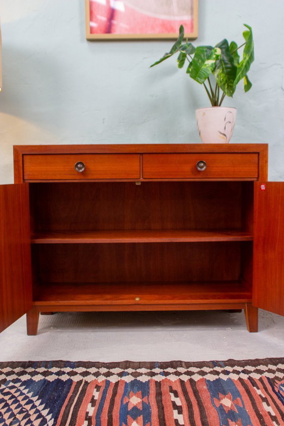 Image 1 of Vintage chest of drawers sideboard pattern ring teak nut mid century 60s