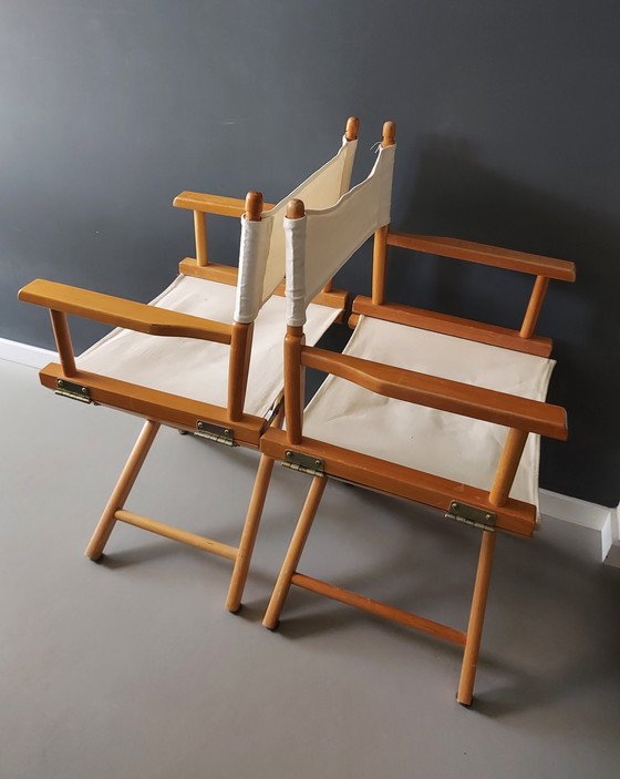 Image 1 of 2 Stuks Vintage Regiseursstoelen Jaren 70