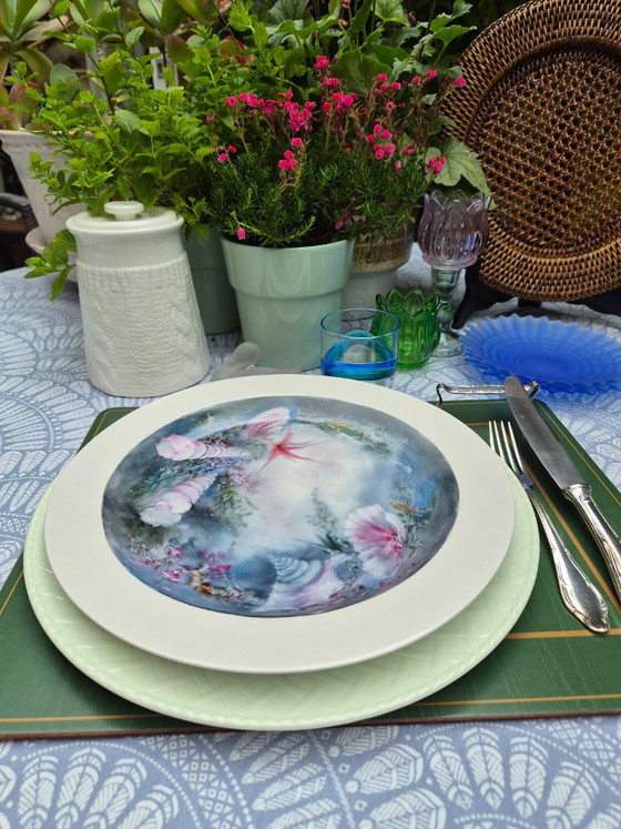 Tognana Porcellana porcelain serving plate sea creatures signed and hand-painted A. Mio. – Crockery (photo 8 of 10)