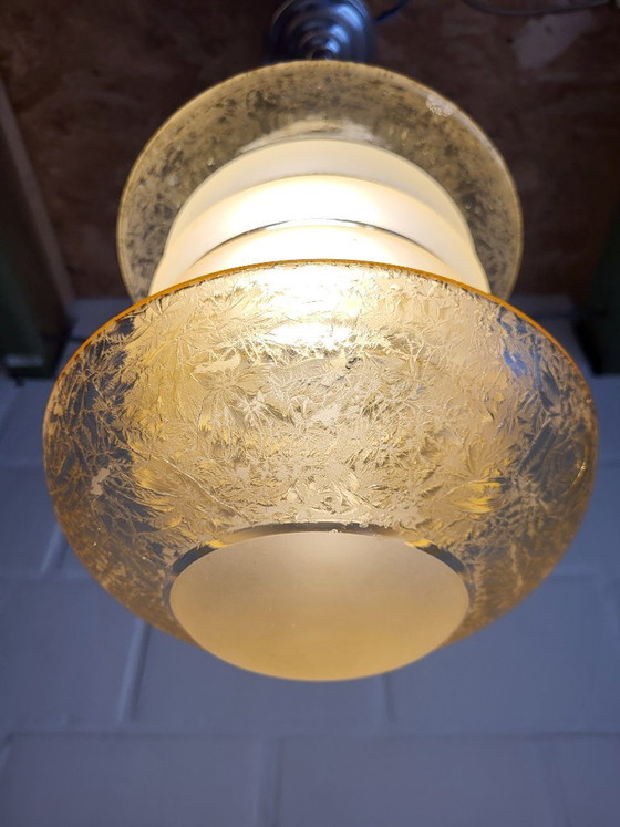 Lampada a sospensione in vetro uranio o annagreen, modello raro, Art Déco – Lampade a sospensione, Glass (photo 5 of 12)