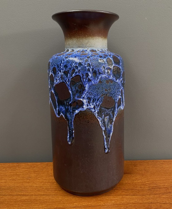 Image 1 of Jasba Vase model N602-1035 black and Blue lava