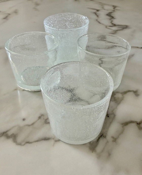 Lotto 4 Bicchieri in Vetro Soffiato Bianco – Bicchieri e caraffe, Glass (photo 2 of 5)