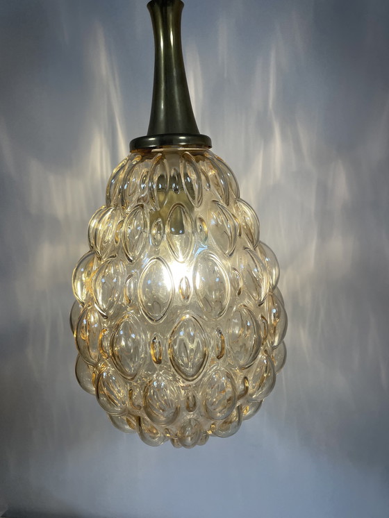 Image 1 of Bubble Round glass pendant lamp 1960s Glashutte Limburg, Helena Tynell