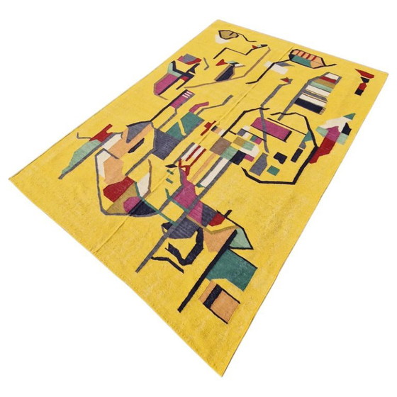 Composition d'André Lanskoy, 1956. Tapisserie tissée à la main | Textile abstrait | 250 × 176 cm (98 × 69 po) (photo 6 of 10)