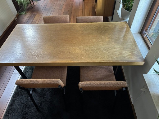Conjunto de comedor de diseño vintage Martin Visser años 60 con 4 sillas