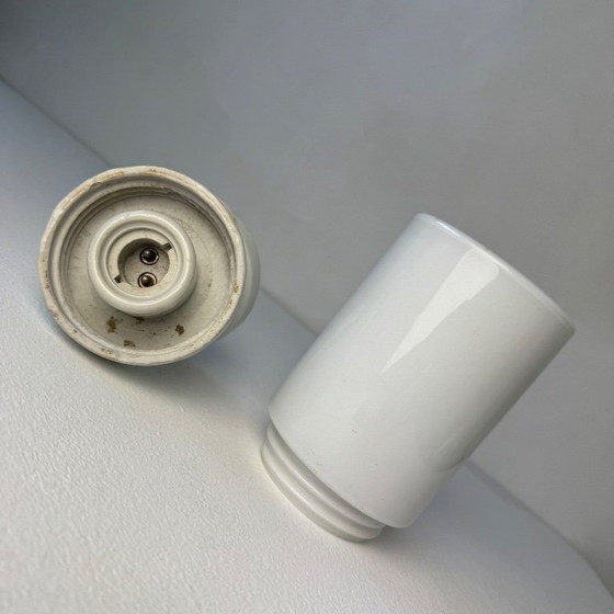 Image 1 of VINTAGE CERAMIC & OPALINE WALL LIGHT