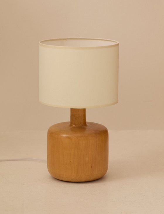 Image 1 of Solid wood lamp attributed to Charlotte Perriand / Les Arcs vintage Circa 1968