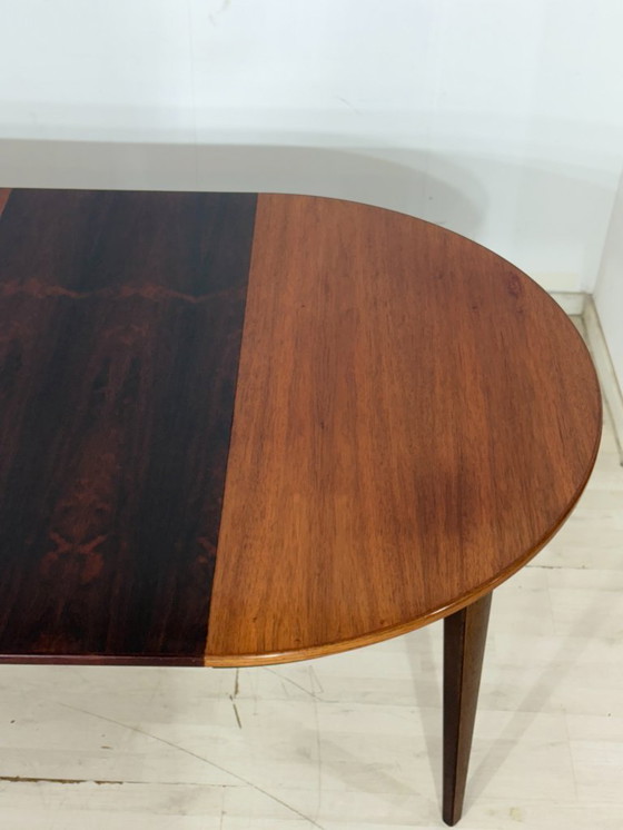 Image 1 of Exclusive vintage rosewood dining table by Omann Junior (model 55) – Extendable