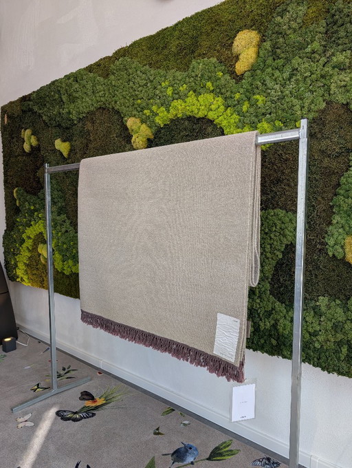 Vintage Kreuzfarbene Fransen | Kvadrat - Kinnasand-Teppich
