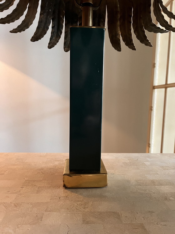 Image 1 of Zeldzame Maison Jansen Palm tafellamp