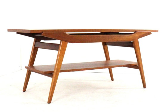 Tavolino da caffè vintage in teak con piano reversibile restaurato, Tavolini da caffè, Legno, Marrone (foto 7 di 15)