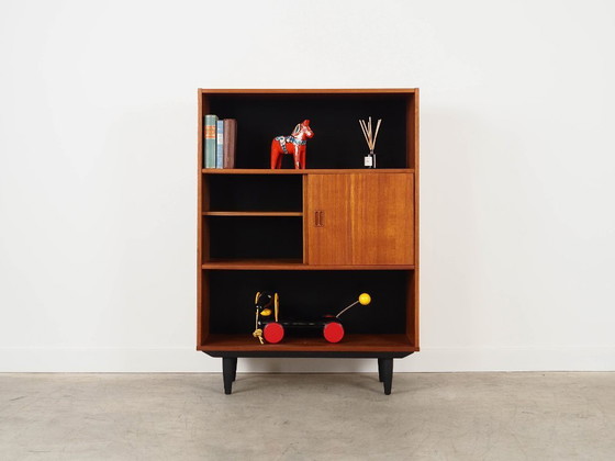 Image 1 of Teakholz-Bücherregal, dänisches Design, 1970er Jahre, hergestellt in Dänemark