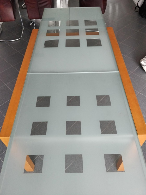 Image 1 of Table de salle à manger extensible en verre Ligne Roset