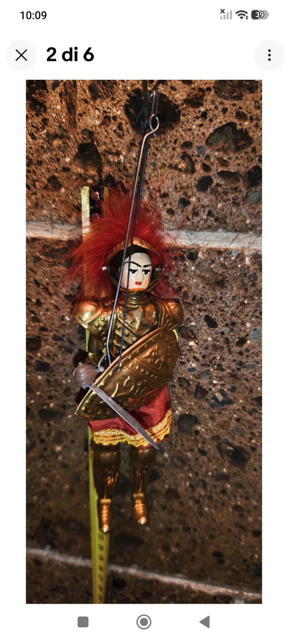 Small Sicilian Puppet Vintage Angelica 18cm Collectible – Decorative Objects, Metal, Plastic (photo 3 of 7)