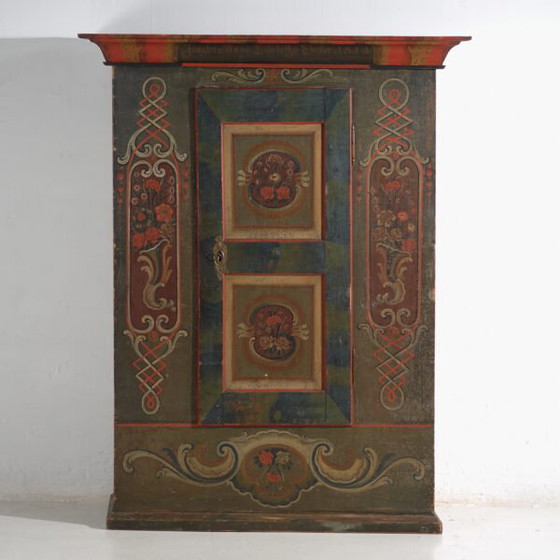 Folk Art Painted Cabinet, Central Europe, dated 1814 – Storage cabinet (photo 5 of 10)