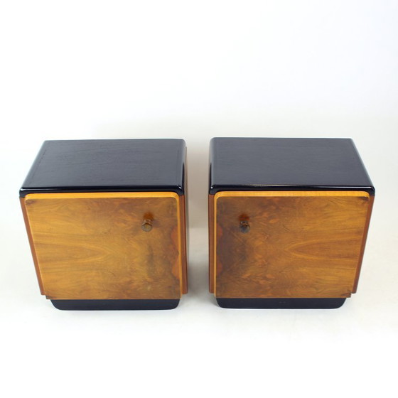 Pair of Czechoslovak Modernist Bedside Tables, Circa 1935 – up zavody, Nightstands, Wood (photo 5 of 14)