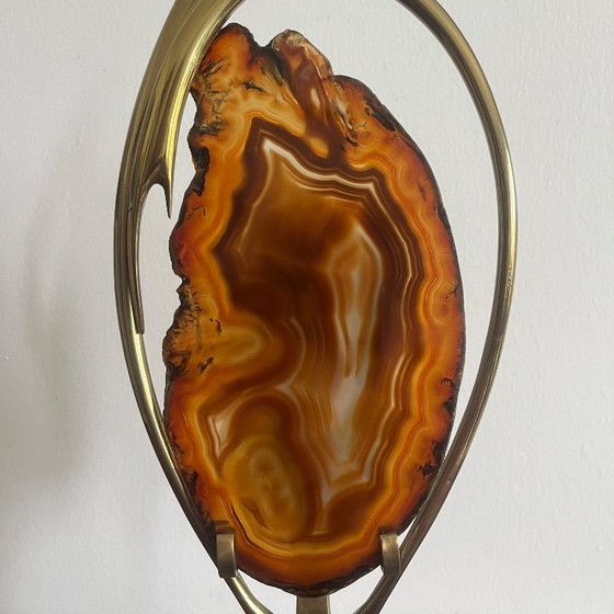 Vintage Brass and Agate Lamp, Willy Daro Style – Table lamps, Stone (photo 2 of 7)