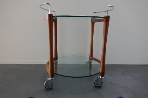 Wijntrolley op wielen in glas en hout – serveerwagens, Wood (photo 2 of 5)