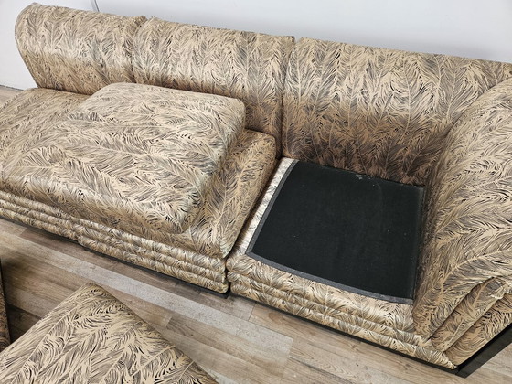 Pierre Cardin Modulares Sofa aus Seide und lackiertem Holz, 1970 – Modulare Sofas, Wood (photo 12 of 21)