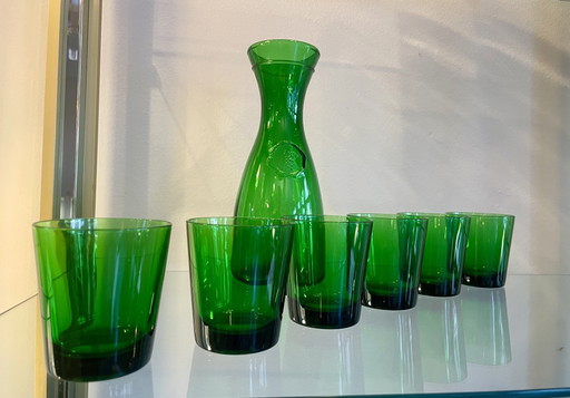 Caraffa da vino italiana con 6 bicchieri