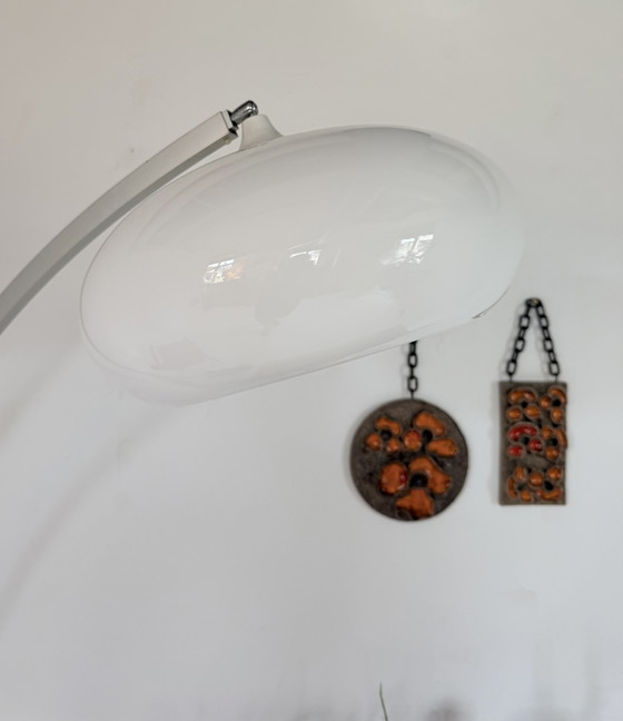 Vintage XXL Verstelbare Deense Booglamp ‘70 – Vloerlampen, Plastic, Metal (photo 5 of 15)