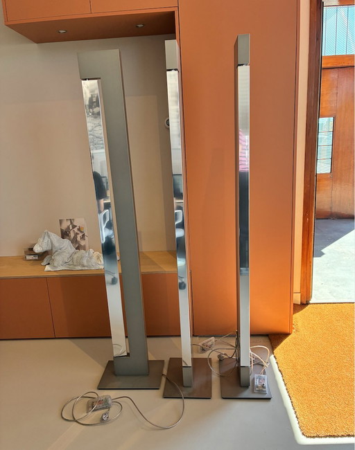 4x Nemo Ara Vloerlamp, Champagne Kleur