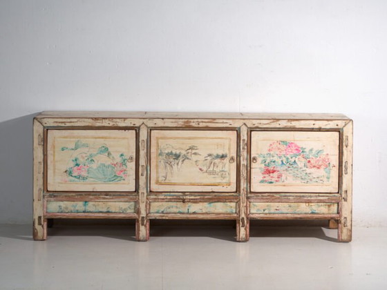 Credenza antica dipinta in legno di pino – Cina, circa 1930 – Credenze, Brass (photo 27 of 40)