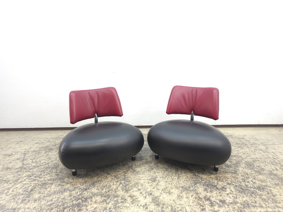 Leolux Pallone Poltrone Set 2x Poltrona Designer Poltrona in Pelle Sedia (photo 9 of 15)