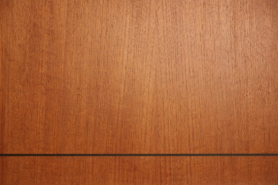 Image 1 of Credenza alta vintage in teak marrone danese moderno di metà secolo, anni '50